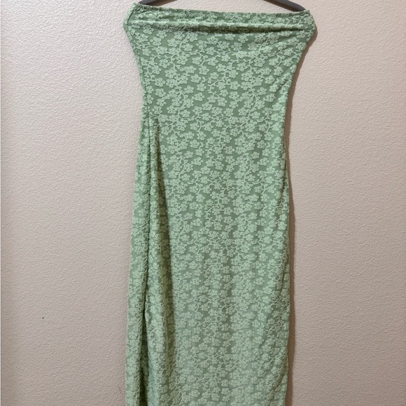 Zesica Cottagecore Mint Lace Strapless Midi Dress Size S Romantic Spring - Picture 2 of 9